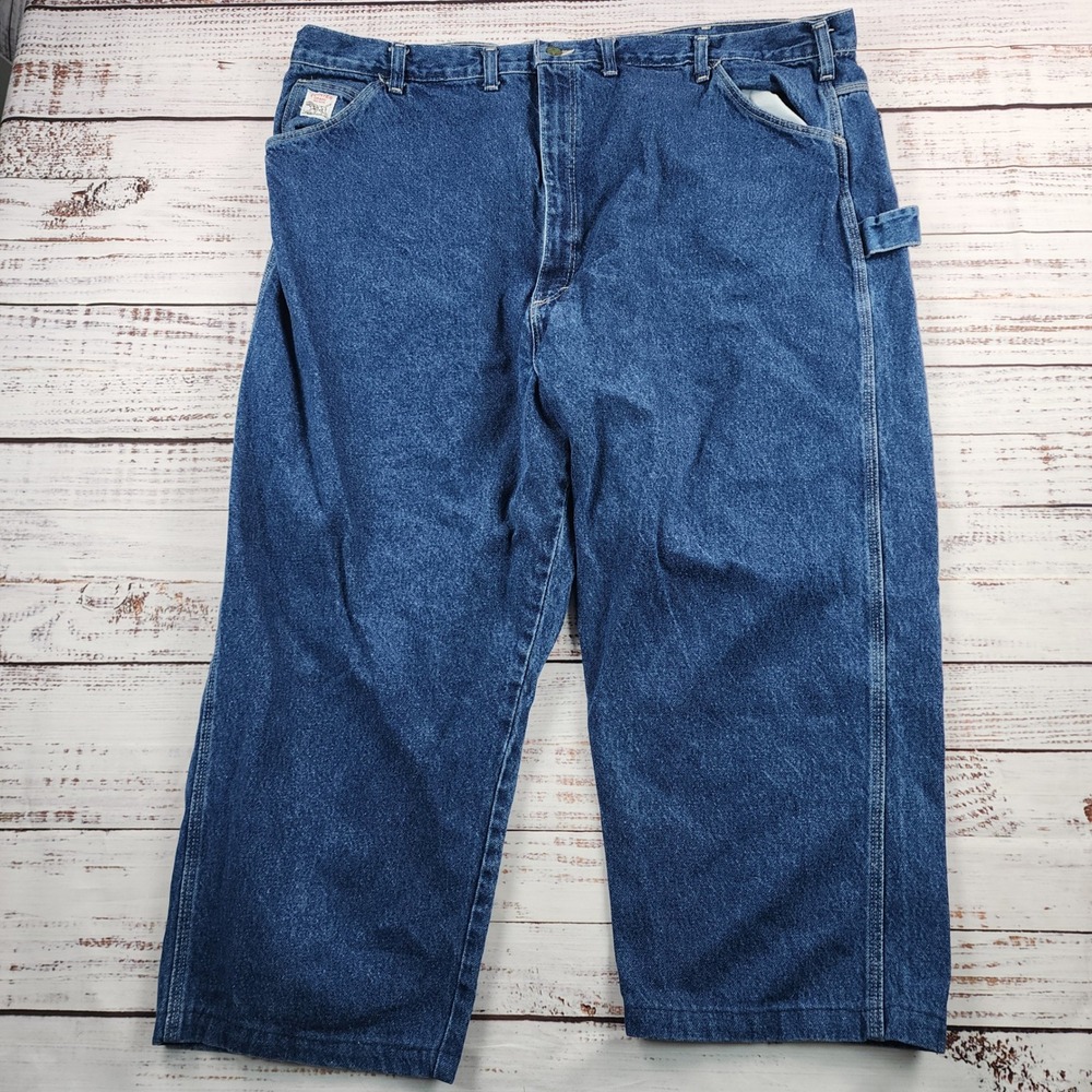 Vintage Pointer Brand Carpenter Jeans Mens W50 L M Blue Denim Workwear USA Made